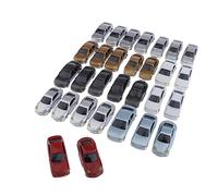 Qianly 30 Piezas Coche Modelo Maqueta Plástico Escala OO Aparcamiento Decoración Calle Accesorios Adecuado para Representación y Adorno Hogareño