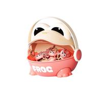Qianly 30 Piezas Juego de Ranas Saltarinas por Presión de Fomenta Habilidades Sociales con Almacenamiento Adecuado para, Rosa
