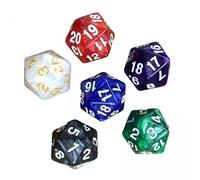 Qianly 3x 6 Piezas D20 Dados Dados Poliédricos Juguetes de Entretenimiento Favores de Fiesta Juguetes de Enseñanza de Matemáticas Juego de Dados de 20 Caras