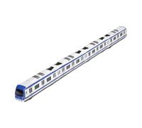 Qianly 4 Piezas Tren Juguete Locomotora de Ferrocarril Vagones de Aleación Conectores Prácticos Juego Adecuado para Niños Colección Infantil, Azul