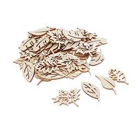 Qianly 50 Piezas de Gato en Madera Chips para Manualidades Etiquetas Se Pueden Pintar Teñir O Imprimir Adecuadas para Colgadores Adornos