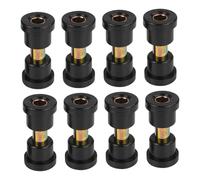 Qianly 8 Piezas Buje de Resorte Kit Delantero Trasero Accesorios Automotrices Material Adecuado para Carros de Golf Estabilidad de Suspensión, Negro