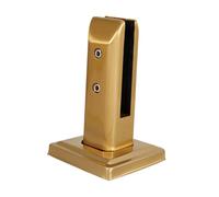 Qianly Abrazadera de Vidrio Fijador de Vidrio Clip de Soporte para Vidrio para Paneles Gruesos en Acero Inoxidable Adecuada para Puertas Ventanas B, Oro