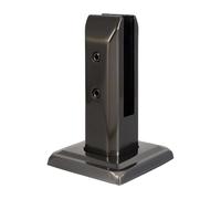 Qianly Abrazadera de Vidrio Fijador de Vidrio Clip de Soporte para Vidrio para Paneles Gruesos en Acero Inoxidable Adecuada para Puertas Ventanas B, Negro