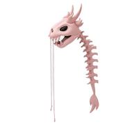 Qianly Accesorio Esqueleto Dinosaurio con Cuernos y Cómodo Casco Cráneo Dragón con coración Espina Realista para Halloween