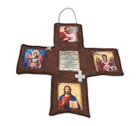 Qianly Adorno Bolsillo para Santuario oración, Recuerdo, Regalo, decoración, Compacto, Creativo, Ligero, versátil, católico, para la oración, Obra, Azul Oscuro