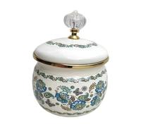 Qianly Azucarera de Esmalte con Tapa Organizador de Cocina para Azúcar Especias Té Y Golosinas Resistente Y Decorativo Adecuado para Restaurante Hogar, Blanco, tal como se describe
