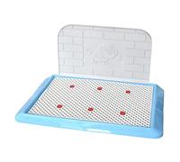 Qianly Bandeja para Arena Gatera Bandeja Higiénica para Gatos Perros Recipiente con Cerca Material Adecuada para Mascotas Hogar, Azul