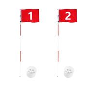 Qianly Bandera Y Hoyo de Golf, Mástil de Bandera de Golf para Putting Green, Campo de Prácticas Al Aire Libre