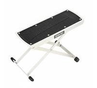Qianly Banqueta de Guitarra Plegable Diseño Estable Taburete de Pie Ajustable Soporta hasta 80 Kg Reposapiés para Conciertos, Plat Negro