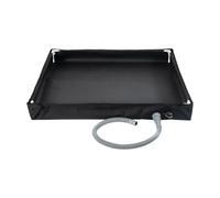 Qianly Base de Ducha Plegable Portátil para Duchas de Camping Alfombrilla Plegable con Instalación Segura Usando Varillas Impermeable Y Resistente Material O, Negro
