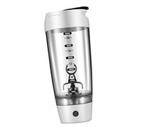 Qianly Batidora Práctica Vaso Mezclador de Proteína Botella Portátil Eléctrica para Opción sin Bultos y Accionamiento Automático Adecuada para, Blanco