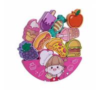 Qianly Bloques de Aprendizaje Juguete Educativo Apilable Juego de Equilibrio Rompecabezas de Madera Base Mecedora Que Enseña Física Básica y Paciencia