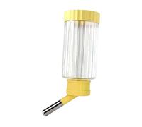 Qianly Botella de Agua Automática para Animales Pequeños, Práctico para Conejos, 120 Ml, Amarillo Claro