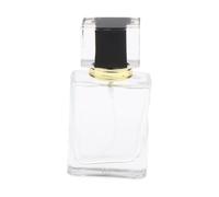 Qianly Botella de Perfume Vacía para Maquillaje y Portátil con Recipiente de Vidrio Grueso Recargable y Difusor de Incluido Adecuada para Regalar, Gorra negra
