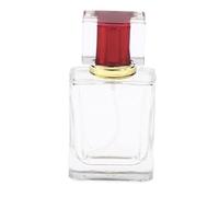 Qianly Botella de Perfume Vacía para Maquillaje y Portátil con Recipiente de Vidrio Grueso Recargable y Difusor de Incluido Adecuada para Regalar, Gorra roja