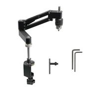 Qianly Brazo Soporte para Roscar Articulado | Acabado Anodizado Negro, Soporte en Voladizo para Roscar, Resistente a la Corrosión, Taller