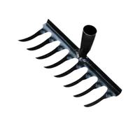 Qianly Cabezal de Rastrillo de Jardín, Accesorios Multifuncionales para Jardinería, Herramienta para Eliminar Malezas, Nivelación de Patios Traseros Y, 8 Púas
