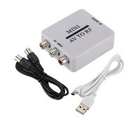 Qianly Caja Convertidora AV Portátil Blanca con Selector de TV de 67,25 MHz