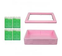 Qianly Caja Térmica Expanded Polypropylene Marco Extraíble Caja Térmica Rectangular Aislante Recipiente para Almuerzo Aislada, Rosa