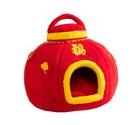 Qianly Cama para Gato Casa Cerrada para Mascota Refugio Acogedor Antideslizante Fabricada en Poliéster Función Decorativa Adecuado para Regalo Decoración FES, L