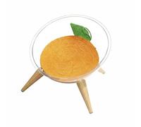 Qianly Cama para Gato Cúpula Acrílica Cama Nido Refugio Diseño Minimalista con y Esterilla Tejida Patas de Madera Adecuada para Sala de Estar Dormitorio Regalo