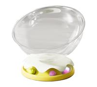 Qianly Cama para Gatos Space Capsule, Nido Acogedor Y Transparente Que Sirve como Casa Y Juguete en Un Solo Producto, Diámetro 37cm