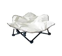 Qianly Cama Plegable para Perros Cama Plegable Kennel Perro Gato Cojín Desmontable Impermeable Portátil Tejido Oxford Transpirable Adecuada para Mascotas Via, White L