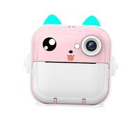 Qianly Cámara Instantánea para Niños Cámara Digital Infantil Videocámara Cámara de Juguete Impresión Real Autoenfoque Transferencia con Móviles, Rosado