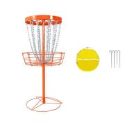 Qianly Canasta Disc Target Conjunto de Eslabones Entrenamiento Canasta Disc Target Game Portátil para Principiantes, Naranja
