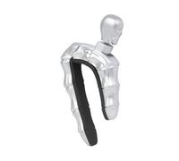 Qianly Capo con Forma Cráneo Ajustable Cejuela con Caja Almacenamiento Metálico Capotraste para Ensayos, Plateado