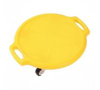 Qianly Children Tablero de Equilibrio Infantil con Ruedas Tranquilas y Suave PP y Goma Mejora Coordinación Motora y Estabilidad Adecuada para Entrenamiento, Amarillo