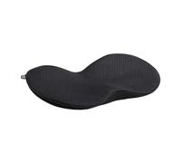 Qianly Cojín para Asiento de Coche Almohada Ortopédica Acolchada Apoyo Lumbar Asiento Elevador Removible Funda Transpirable Adecuado para Avión, Negro