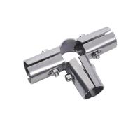 Qianly Conector de Tubos de Acero Inoxidable Accesorio de Esquina Redonda para Tubo Fijación para Invernadero Elemento para Estantes Adecuado para Conexiones, 4 maneras