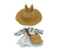 Qianly Conjunto de Ropa para Muñeca Ob11 Vestuario Sombrero Pantalón en Liebre con Tejido Suave y Acabado Detallado Adaptable a BJD y Figuras Pequeñas
