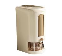 Qianly Contenedor de Arroz Dispensador de Alimentos Recipiente Sellado para Almacenamiento de Arroz Balde Organizador para Cereales Y Cocina Adecua, blanco lechoso, l