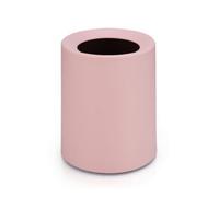 Qianly Contenedor de Basura Papelera Cesto Cubo con Estilo Moderno Minimalista y Cuerpo Redondo sin Tapa en PP Robusto Limpieza Sencilla Apto para Sala Dormitorio Baño Cocina Oficina, Rosa, 12L