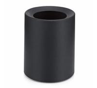 Qianly Contenedor de Basura Papelera Cesto Cubo con Estilo Moderno Minimalista y Cuerpo Redondo sin Tapa en PP Robusto Limpieza Sencilla Apto para Sala Dormitorio Baño Cocina Oficina, Negro, 12L
