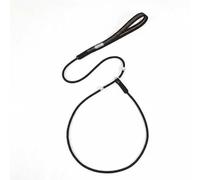 Qianly Correa Antitirones Antiescape Correa Nailon Doble Tope Metálico Artículo Canino para Salida Al Exterior, Negro