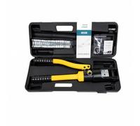 Qianly Crimpeador Hidráulico 12 Toneladas Portátil Pinza Crimpadora Municipios Intercambiables Resistente Kit Crimpado con Maletín para Electricistas, Estilo B
