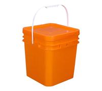 Qianly Cubeta de Pintura Contenedor para Materiales Plásticos Cubo con Asa Fijo PP Apilable Adecuado para Taller Sótano Hogar, 25l, Individual