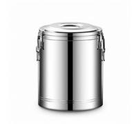 Qianly Cubo Térmico con Tapa Comercial Contenedor Isotérmico Acero Inoxidable Sellado Termo Industrial para Bufés, 30L, Sin Grifo