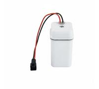Qianly de Orinal Soporte Carcasa Fuente de Alimentación Caja de Baterías Adaptador Plástico 6V DC para Evitar Falsos Adecuado para Servicios de Teatros Salas de Espera, White, 7 SM Female Plug