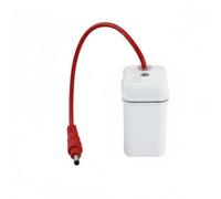 Qianly de Orinal Soporte Carcasa Fuente de Alimentación Caja de Baterías Adaptador Plástico 6V DC para Evitar Falsos Adecuado para Servicios de Teatros Salas de Espera, White, 7 DC Male Plug