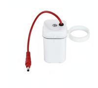 Qianly de Orinal Soporte Carcasa Fuente de Alimentación Caja de Baterías Adaptador Plástico 6V DC para Evitar Falsos Adecuado para Servicios de Teatros Salas de Espera, White, DC Male Plug W