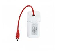 Qianly de Orinal Soporte Carcasa Fuente de Alimentación Caja de Baterías Adaptador Plástico 6V DC para Evitar Falsos Adecuado para Servicios de Teatros Salas de Espera, White, DC Male Plug
