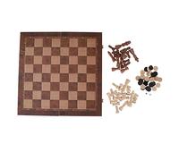 Qianly de Piezas de Backgammon Y Damas de Ajedrez Plegable de