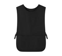 Qianly Delantal Cobble de Trabajo con Material de Tafetán Antipelusa Vestimenta Lavable sin Mangas con Bolsillos Amplios Resistente al Agua y Fácil Ajuste, Negro, tal como se describe