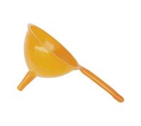 Qianly Embudo de Cocina con Mango Largo Y Boca Grande para Transferir Aceites Licores Jugos Vino Plástico de PP Robusto Y Fácil Limpieza Apto para Cocina Bar, Naranja, Individual