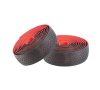 Qianly Empuñadura de Bicicleta Cinta de Manillar Envoltura de Agarre Funda con Absorción de Sudor y Ventilación Precisa Adecuada para Carretera Montaña Paseos Largos Ciudad, Black Red